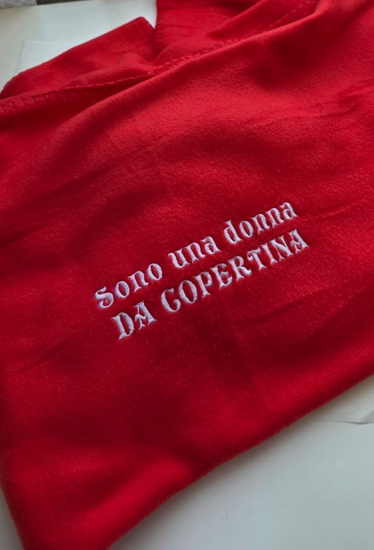 Coperta in Pile Personalizzata con Scritta